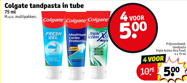 Colgate   tandpasta folder aanbieding bij  Kruidvat - details