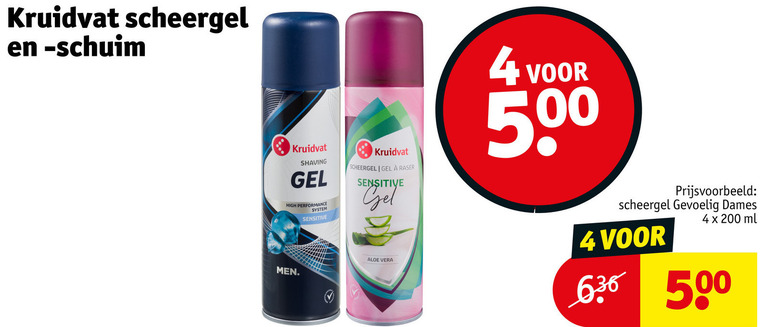 Kruidvat Huismerk   scheerschuim, scheergel folder aanbieding bij  Kruidvat - details