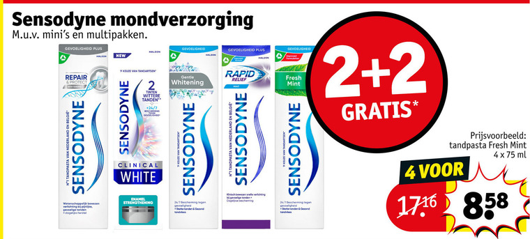 Sensodyne   tandpasta folder aanbieding bij  Kruidvat - details