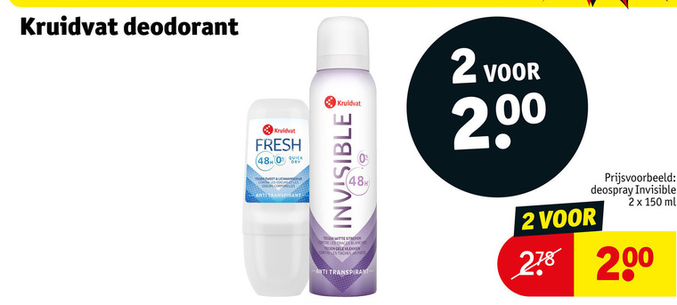 Kruidvat Huismerk   deodorant folder aanbieding bij  Kruidvat - details
