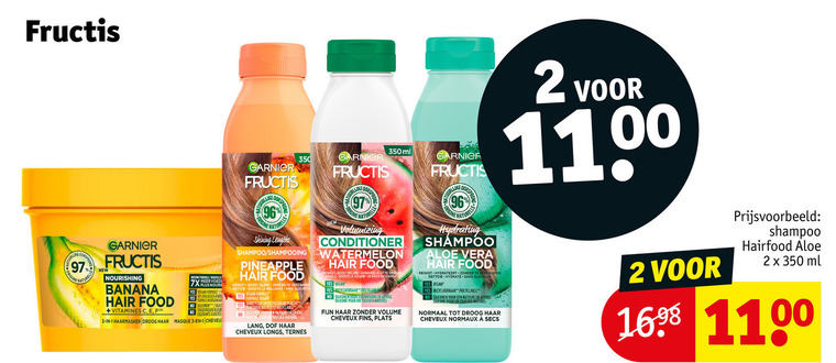 Garnier Fructis   shampoo, conditioner folder aanbieding bij  Kruidvat - details