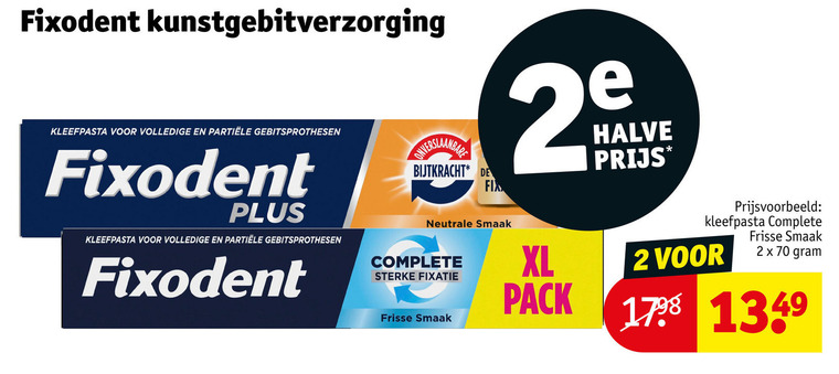 Fixodent   kunstgebit verzorging folder aanbieding bij  Kruidvat - details