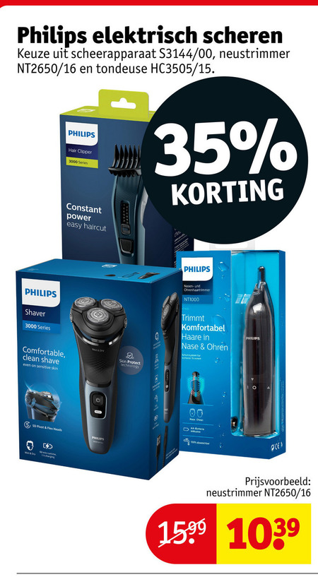 Philips   elektrisch scheerapparaat folder aanbieding bij  Kruidvat - details