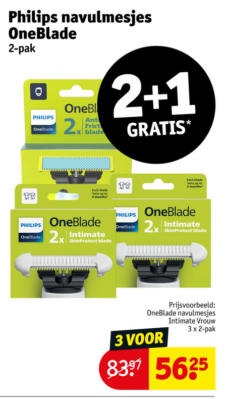 Philips   scheermesjes folder aanbieding bij  Kruidvat - details