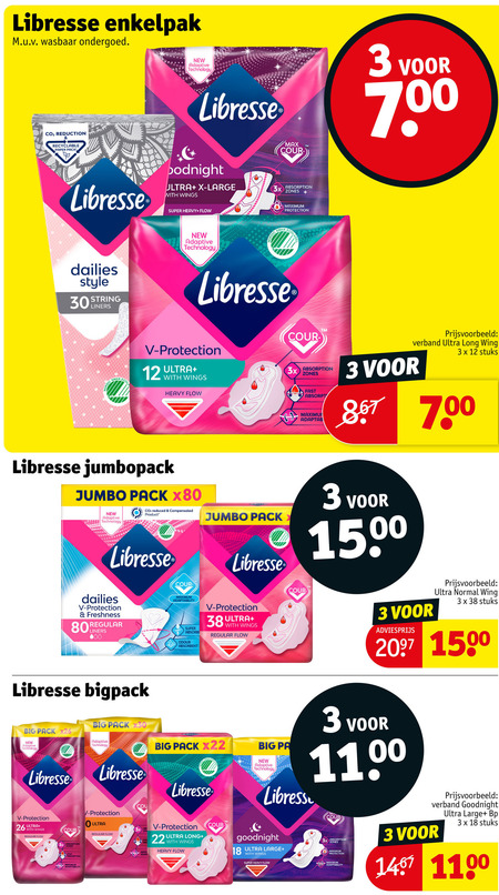 Libresse   inlegkruisjes, maandverband folder aanbieding bij  Kruidvat - details