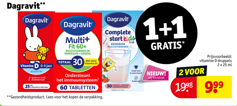 Dagravit   multivitaminen folder aanbieding bij  Kruidvat - details