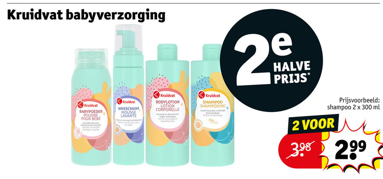 Kruidvat Huismerk   babyshampoo, babyverzorging folder aanbieding bij  Kruidvat - details