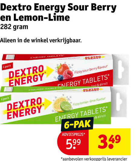 Dextro Energy   druivensuiker folder aanbieding bij  Kruidvat - details