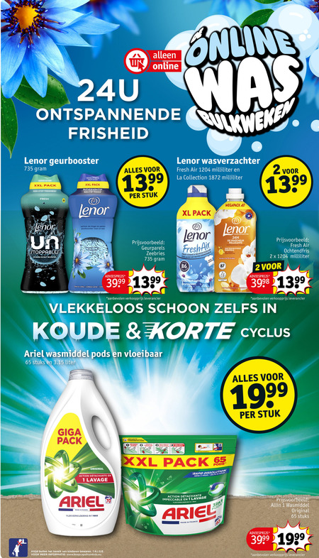 Lenor   wasmiddel, wasverzachter folder aanbieding bij  Kruidvat - details