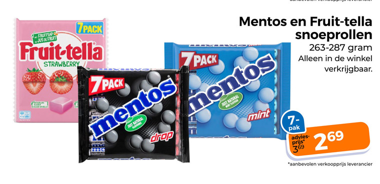 Mentos   snoep folder aanbieding bij  Trekpleister - details