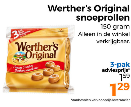 Werthers Original   snoep folder aanbieding bij  Trekpleister - details