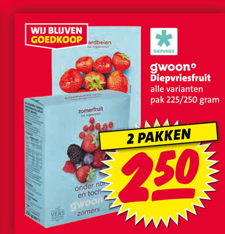 Gwoon   diepvriesfruit folder aanbieding bij  Nettorama - details