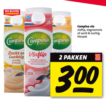 Campina   vla folder aanbieding bij  Nettorama - details