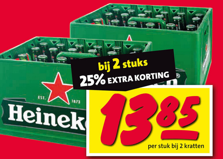 Heineken   krat bier folder aanbieding bij  Nettorama - details