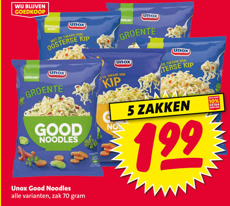 Unox   noodles folder aanbieding bij  Nettorama - details