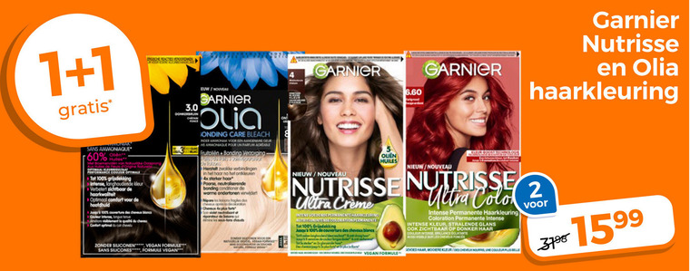 Garnier Nutrisse   haarkleuring folder aanbieding bij  Trekpleister - details