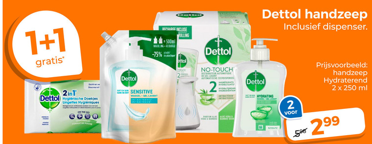 Dettol   handzeep folder aanbieding bij  Trekpleister - details