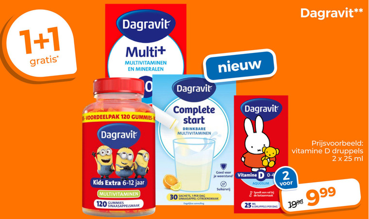 Dagravit   multivitaminen folder aanbieding bij  Trekpleister - details