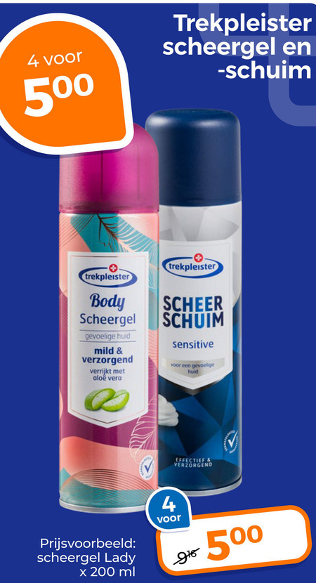 Trekpleister Huismerk   scheergel, scheerschuim folder aanbieding bij  Trekpleister - details