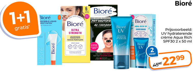 Biore   gezichtsreiniging folder aanbieding bij  Trekpleister - details