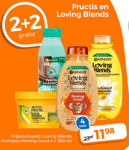 Garnier Loving Blends   shampoo, conditioner folder aanbieding bij  Trekpleister - details