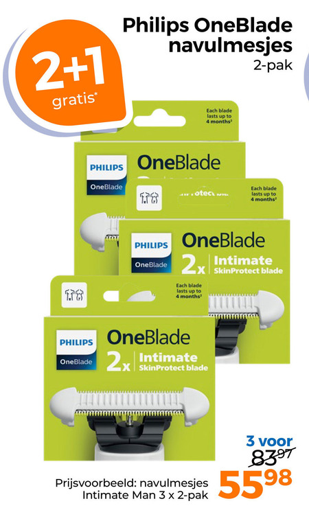 Philips   scheermesjes folder aanbieding bij  Trekpleister - details