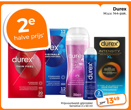 Durex   condooms folder aanbieding bij  Trekpleister - details
