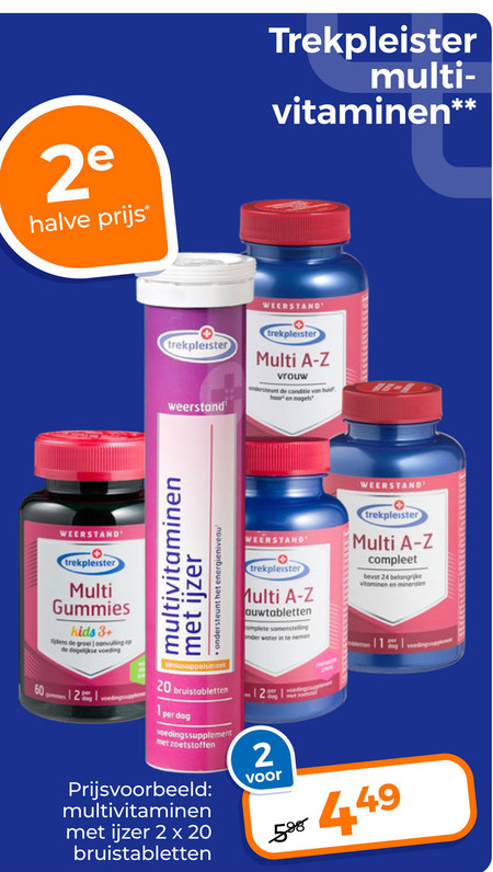 Trekpleister Huismerk   multivitaminen folder aanbieding bij  Trekpleister - details