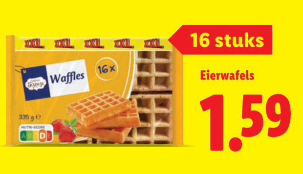 wafels 16 335 16x ge nutri score stuks eierwafels folder aanbieding bij Lidl