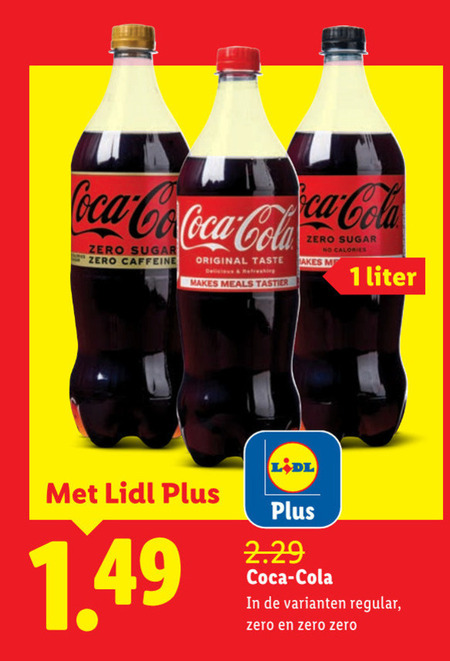Coca-Cola   cola folder aanbieding bij  Lidl - details