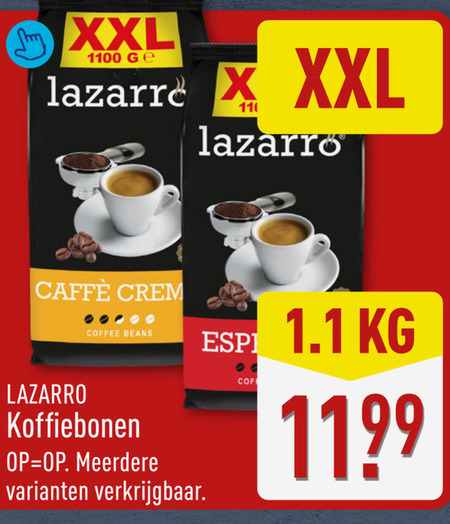 Lazarro   koffiebonen folder aanbieding bij  Aldi - details