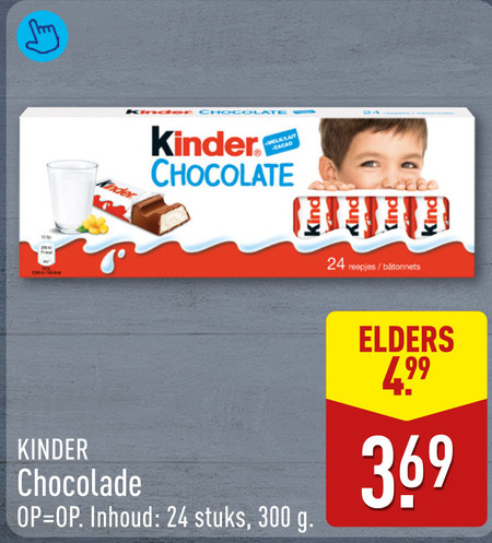 Kinder   chocolade folder aanbieding bij  Aldi - details