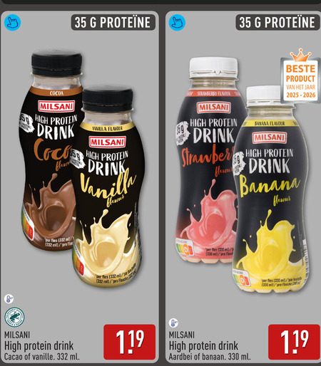 Milsani   drinkyoghurt folder aanbieding bij  Aldi - details
