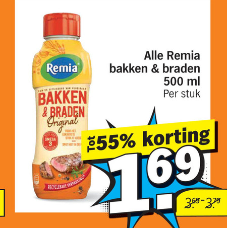 Remia   olie en vetten folder aanbieding bij  Albert&nbsp;Heijn - details