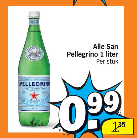 San Pellegrino   mineraalwater folder aanbieding bij  Albert&nbsp;Heijn - details