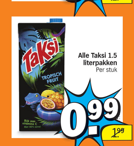 Taksi   fruitdrank folder aanbieding bij  Albert&nbsp;Heijn - details