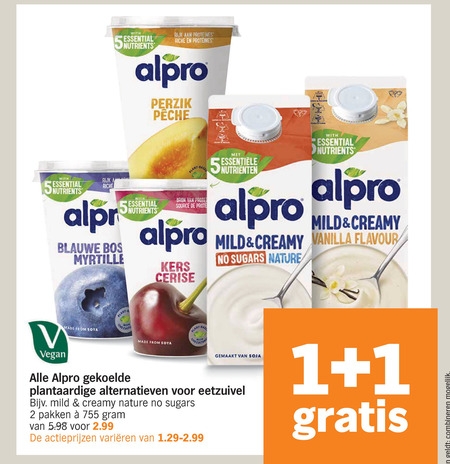 Alpro   soja melk, soja yoghurt folder aanbieding bij  Albert&nbsp;Heijn - details