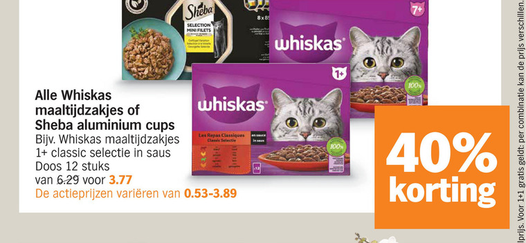 Whiskas   kattenvoer folder aanbieding bij  Albert&nbsp;Heijn - details