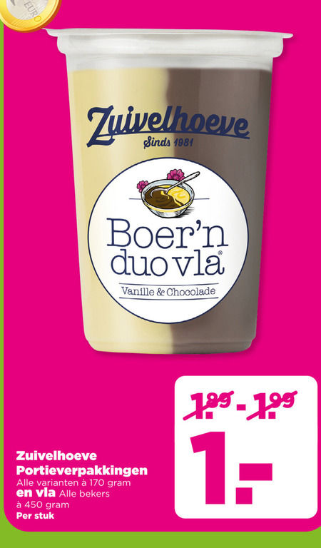 Zuivelhoeve   vla, vruchtenyoghurt folder aanbieding bij  Plus - details