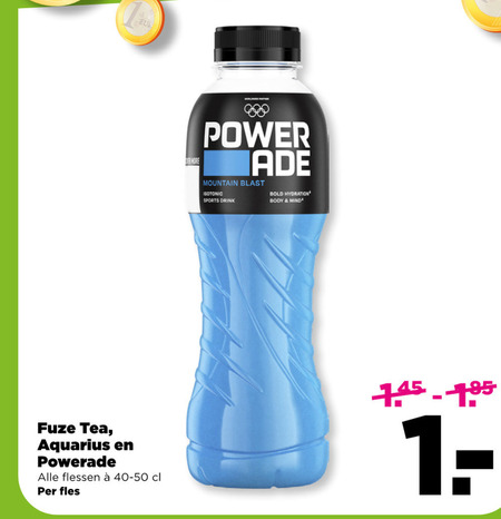 Fuze Tea   ice tea, sportdrank folder aanbieding bij  Plus - details
