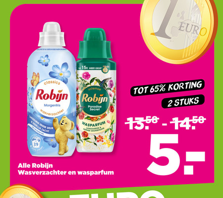 Robijn   wasverzachter folder aanbieding bij  Plus - details