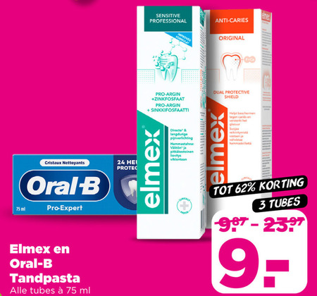 Oral-B   tandpasta folder aanbieding bij  Plus - details