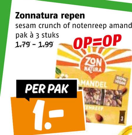 Zonnatura   mueslireep folder aanbieding bij  Poiesz - details