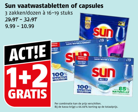 Sun   vaatwasmiddel folder aanbieding bij  Poiesz - details