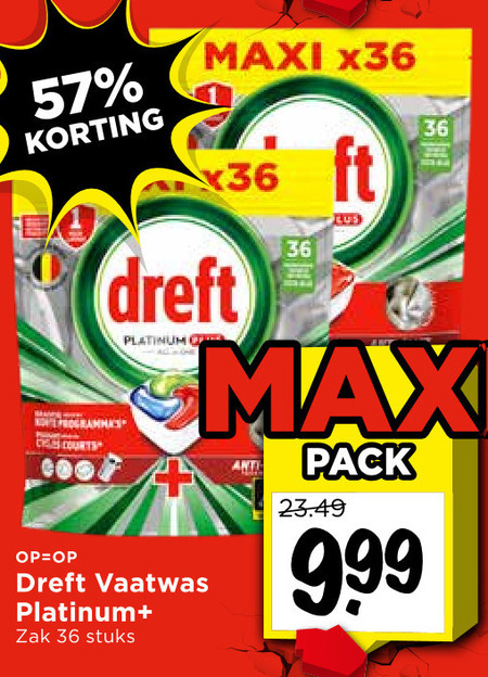 Dreft   vaatwasmiddel folder aanbieding bij  Vomar - details