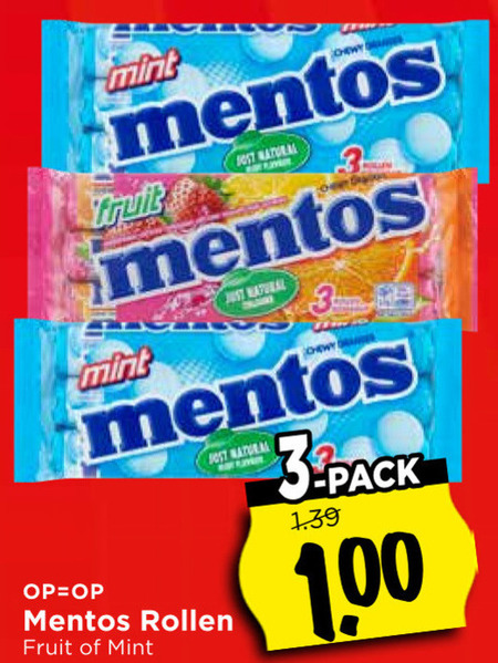 Mentos   snoep folder aanbieding bij  Vomar - details