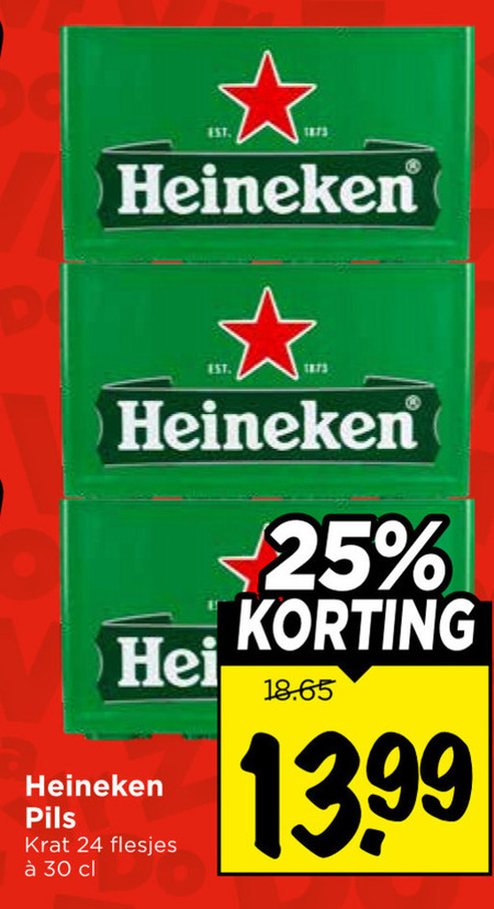 Heineken   krat bier folder aanbieding bij  Vomar - details