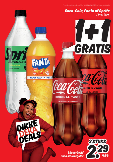 Coca-Cola   frisdrank, cola folder aanbieding bij  Dekamarkt - details