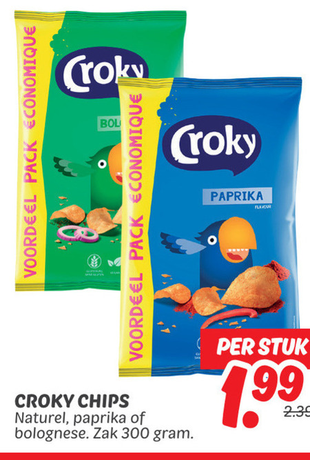 Croky   chips folder aanbieding bij  Dekamarkt - details