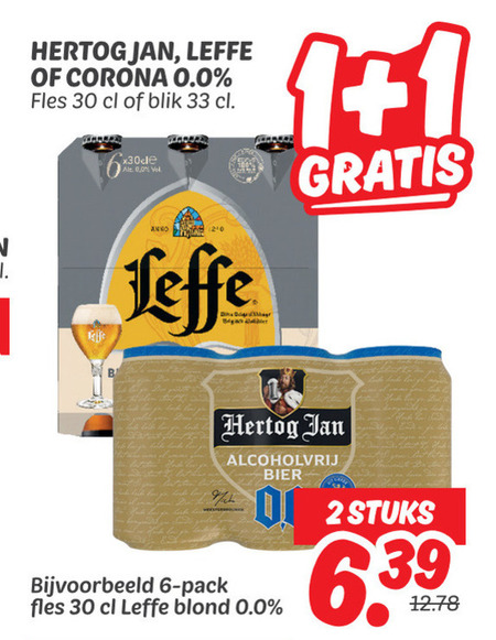 Leffe   alcoholvrij bier folder aanbieding bij  Dekamarkt - details